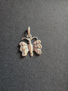 Sterling Silver 925 Butterfly Pendant - Silver, Small Dainty